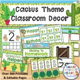 Succulent Cactus Classroom Decor Theme Bundle