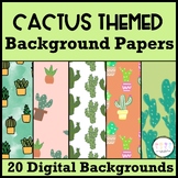 Cactus & Succulents Backgrounds - Digital Papers for Googl