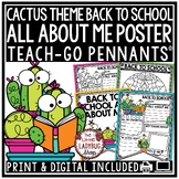 Cactus Theme Back to School Bulletin Board All About Me Wr