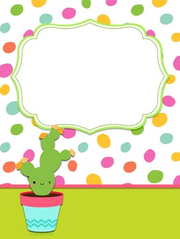 Preview of Cactus Theme Binder Covers I