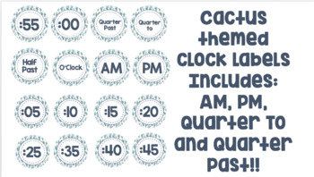 Preview of Cactus Theme Clock Labels