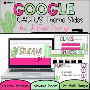 Preview of Cactus Theme | Digital Assignment Google AND PPT Slides | Distance Learning