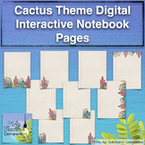 Cactus Theme Digital Interactive Notebook Pages - Distance