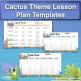 Cactus Theme Lesson Plan Slides Template - Google Slides