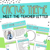 Cactus Theme Meet the Teacher Introduction Letter - Editable