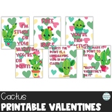Cactus Theme Printable Valentines for Students