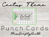 Digital Cactus Theme Punch Cards