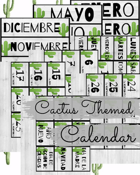 Preview of Cactus Themed Calendar