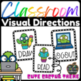 Cactus-Themed Classroom Visual Directions Flashcards | Edi