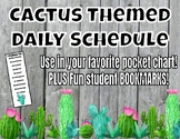 Cactus Themed Daily Schedule Cards for Pocket Chart