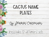 Cactus Themed Name Plates