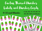 Cactus Themed Number Labels and Number Cards