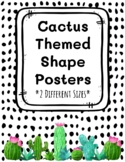 Cactus Themed Shape Posters