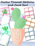 Cactus Themed Stations/Centers and Card Sorts