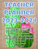 Cactus Themed Teacher Lesson Planner Binder 2023-2024 | Ed