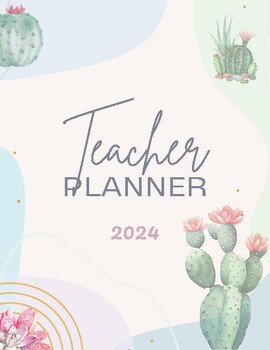 Preview of Cactus-Themed Teacher Planner