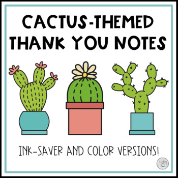 Preview of Cactus-Themed Thank You Notes