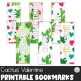 Cactus Valentine’s Day Bookmarks - Printable Cards for Students