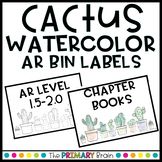 Cactus Watercolor Classroom Library EDITABLE Book Bin Labels