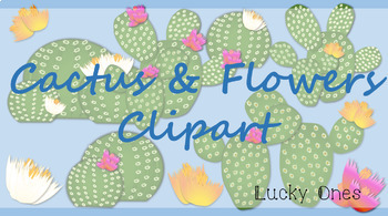 Preview of Cactus and Flowers Clip-art
