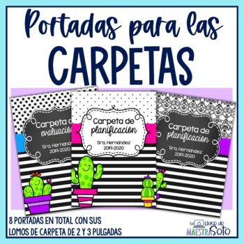 Continuar fuego Ortografía Cactus theme binder covers - Portadas de carpetas y calendario tema cactus