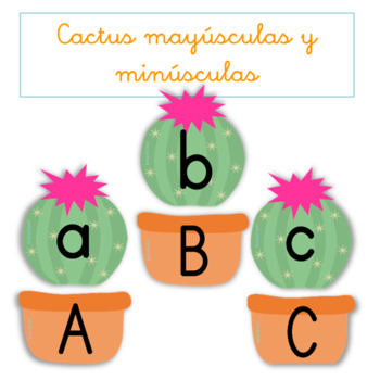 Preview of Cactus mayúsculas y minúsculas