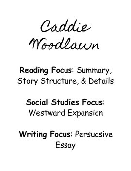 Preview of Caddie Woodlawn Student Notes
