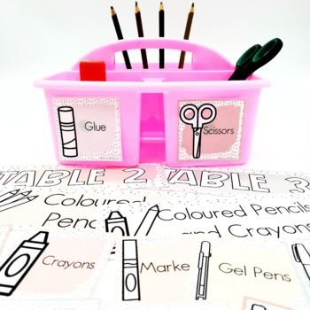 Table Caddy Labels by Freckled in Kinder