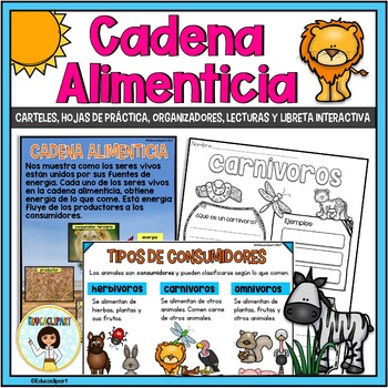 Preview of Cadena Alimenticia (Cadena Alimentaria) - Spanish Food Chain