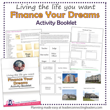 Preview of Cadette Girl Scout Finance Your Dreams Activity Booklet