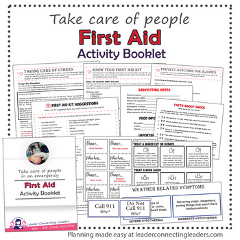 Preview of Cadette Girl Scout First Aid Activity Booklet