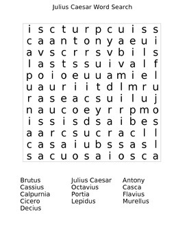 Preview of Caesar Word Search