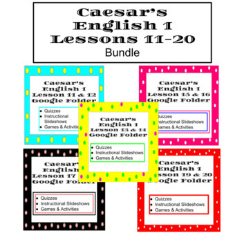 Preview of Caesar's English 1 Bundle Lessons 11 - 20 Folders