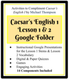 Caesar's English 1 Lesson 1 & 2 Folder with 6 Components