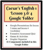 Caesar's English 1 Lesson 3 & 4 Folder with 9 Components