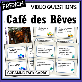 Preview of French Café des Rêves – listening & speaking - oral task cards