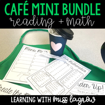 Preview of Cafe Coffee Shop Transformation Bundle - Reading Passage & Math