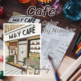 Cafe Color By Number, Paint By Number, Paint Number Adult,