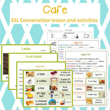 Preview of Restaurant and Cafe Conversation lesson and activity
