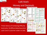 Cafe Menu Math - Practical Arithmetic and Money Practice (