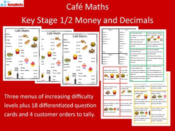 Preview of Cafe Menu Maths - Practical Arithmetic and Money Practice (Pounds and Pence)