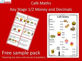 Preview of Café Menu Maths - Practical Arithmetic and Money Practice UK - Free Sample