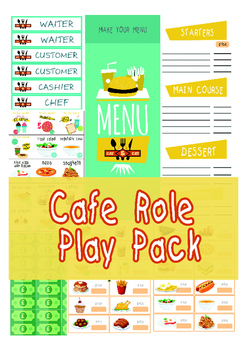 Preview of Cafe Role Play Pack