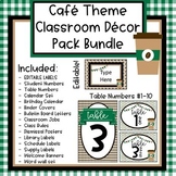 Coffee Cafe Theme Classroom Decor Bundle (Editable)