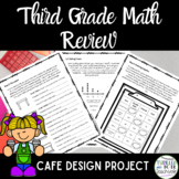 Cafe Themed Third Grade Math Review Project