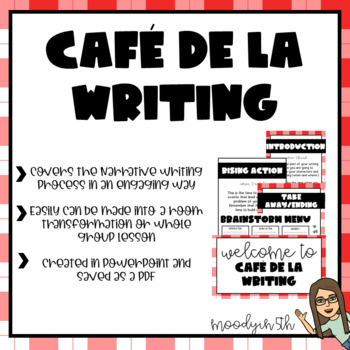 Preview of Cafe de la Writing