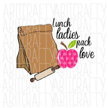Preview of Cafeteria Lunch clip art SVG PNG Sublimation Digital Download cricut silhouette