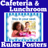 Cafeteria Lunchroom Lunch Rules Posters Bulletin Board Dec