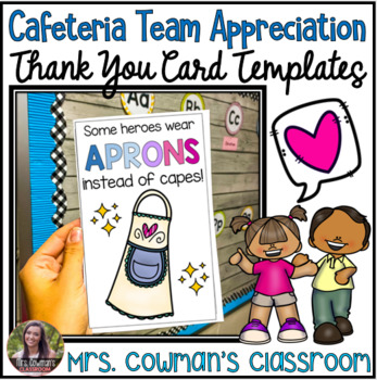 Preview of Cafeteria Worker Appreciation Thank You Cards