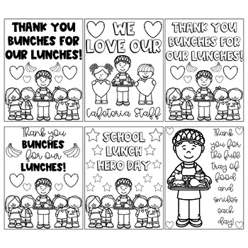 Cafeteria Appreciation Thank You Coloring Pages & Writing-School Lunch ...